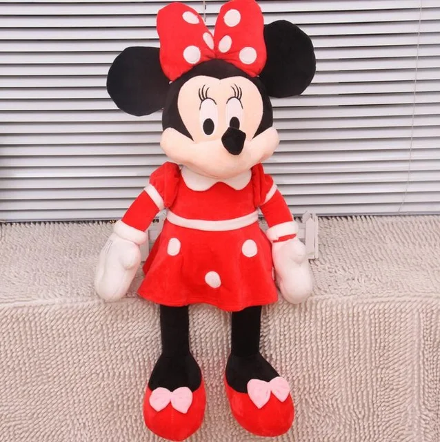 red minnie 40-70 см новые милые плюшевые игрушки с Микки Маусом и Минни Маус, мягкие Мультяшные фигурки, куклы для детей, подарок на Рождество и день рождения - Цвет: red minnie