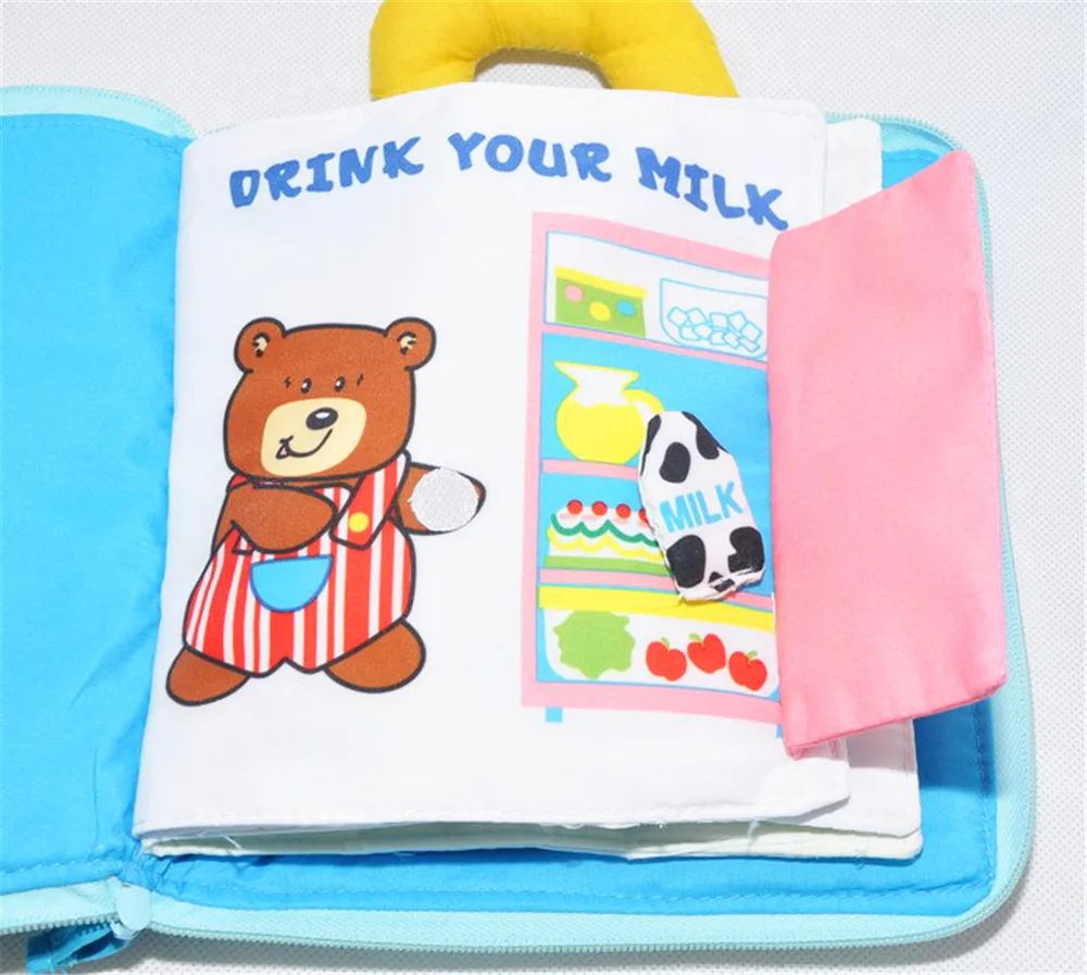 1PCS Baby Toy Soft Cloth Book Infant Early Learning&ampEducation Stroller Rattle 0-36 Months Newborn Activity |