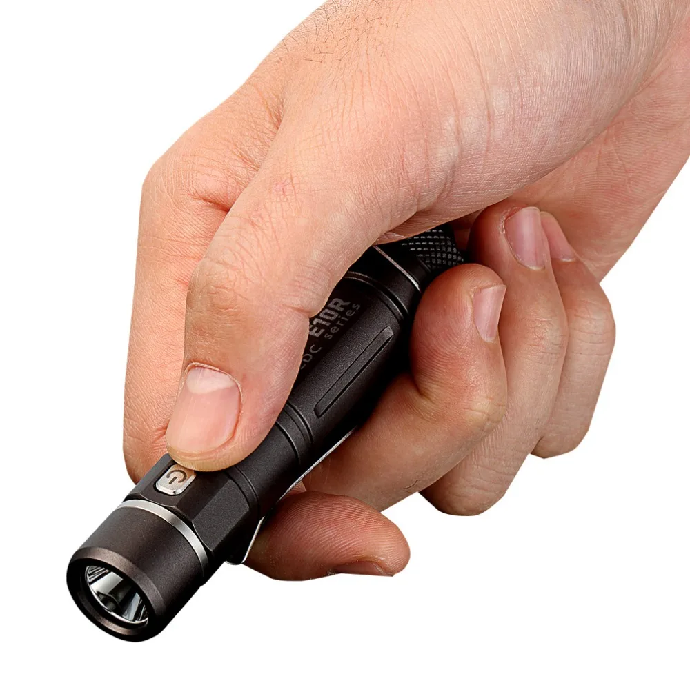 JETBeam E10R Micro USB Перезаряжаемый фонарик CREE XP L HI SMO max 650 люмен дальность луча 129 м EDC