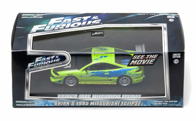 Автомобиль GreenLight 1:43 Брайана 1995 Mitsu bishi Eclipse из сплава игрушки для детей модель в