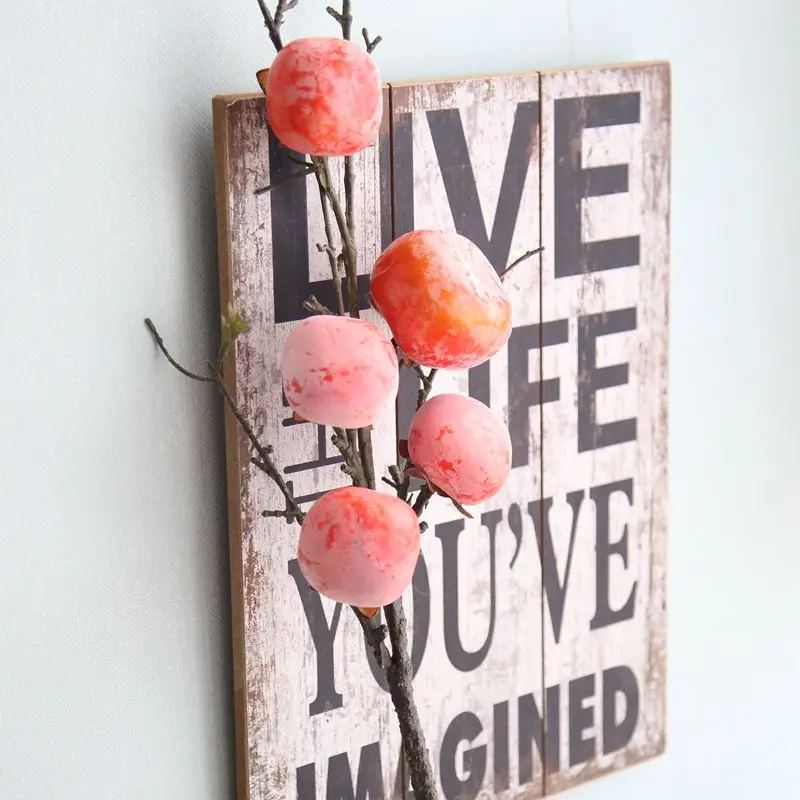 1 шт. искусственные сушеные цветы сухие ветки хурма имитация фруктовых цветов