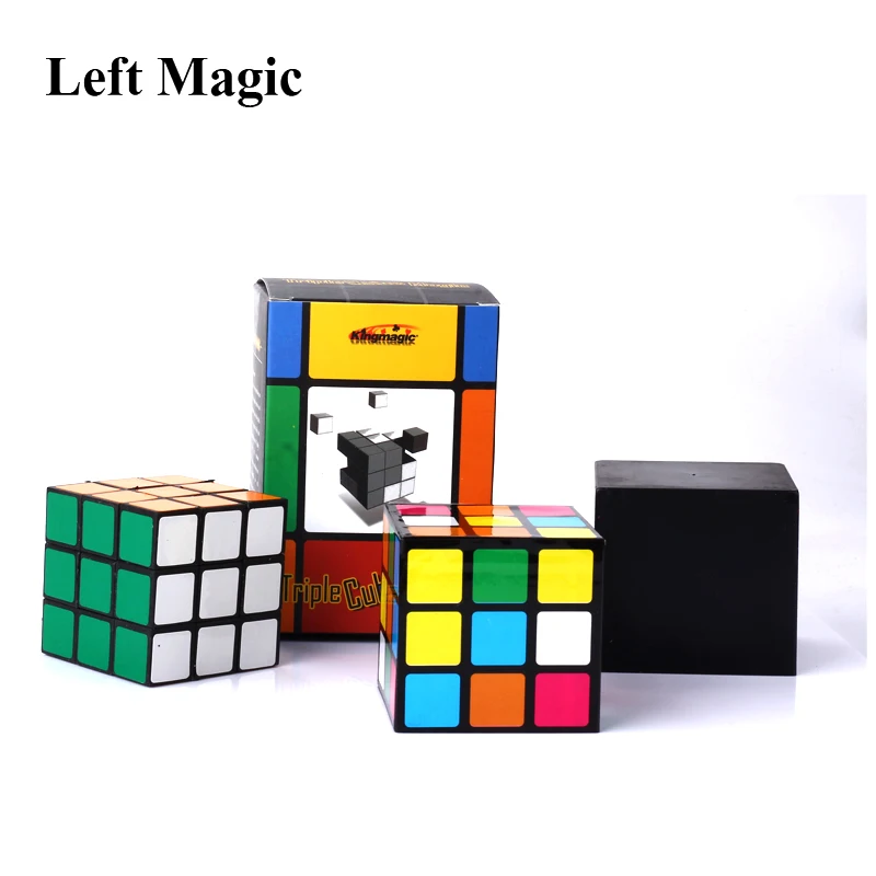 Тройной Diko Cube Magic Props Магическая Иллюзия Toys фокусы G8018|Волшебные фокусы| |