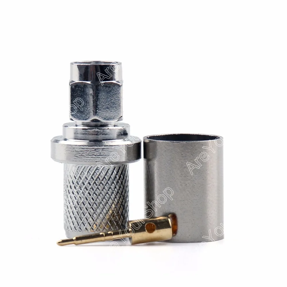 Areyourshop SMA штекерный обжимной соединитель RG8 RG213 LMR400 RG214 9913 прямой кабель 10 шт. 50 ом