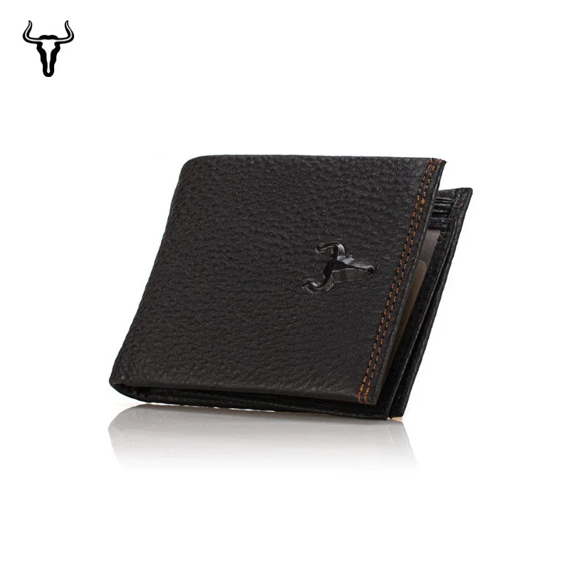 Genuine Leather Men Wallet Coin Purse Male Perse Simple Money Bag Men's Purse Card Holder Zipper Pocket  Rfid Wallet Portomonee