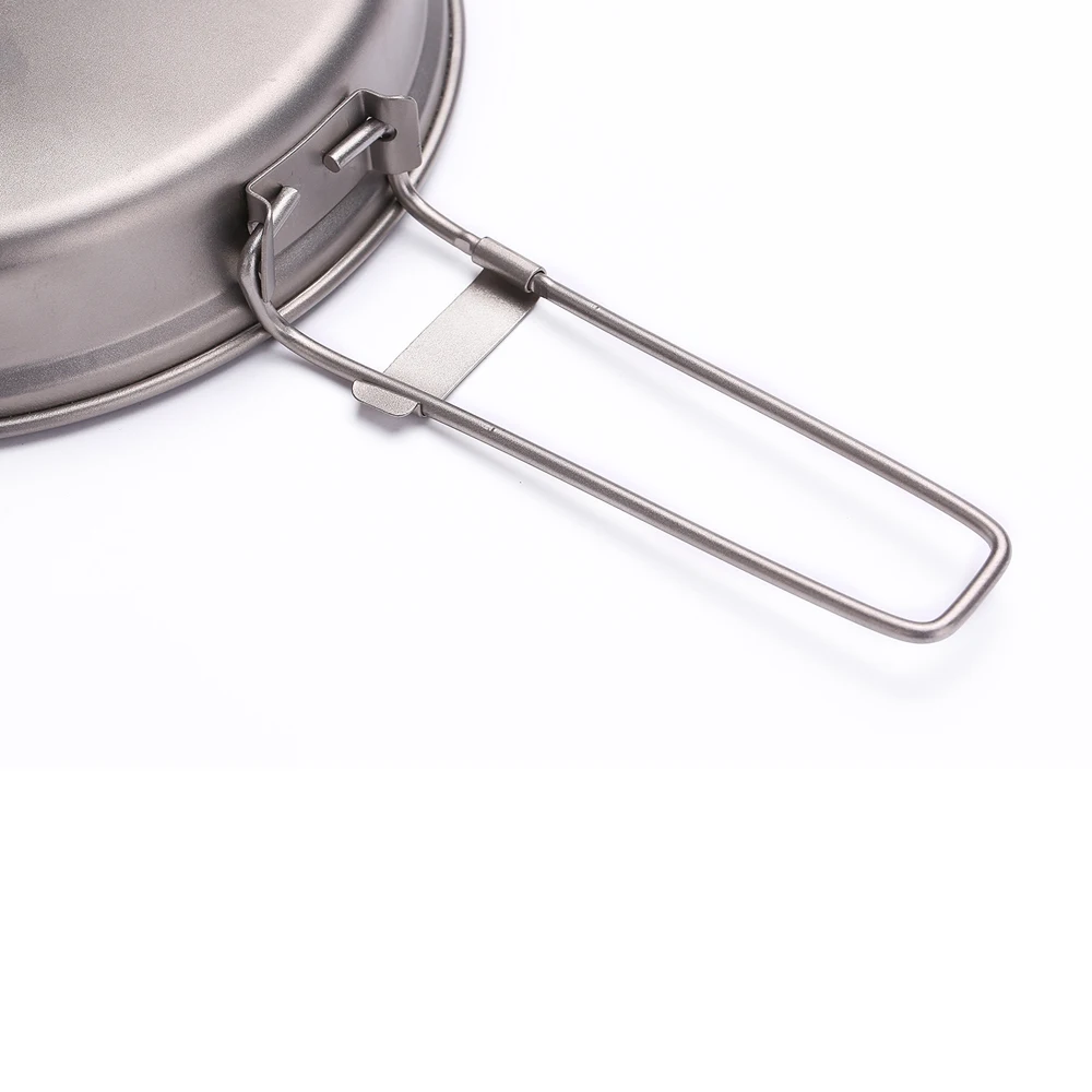 Уличная посуда Сверхлегкий портативный титановый горшок для улицы кемпинга чаша