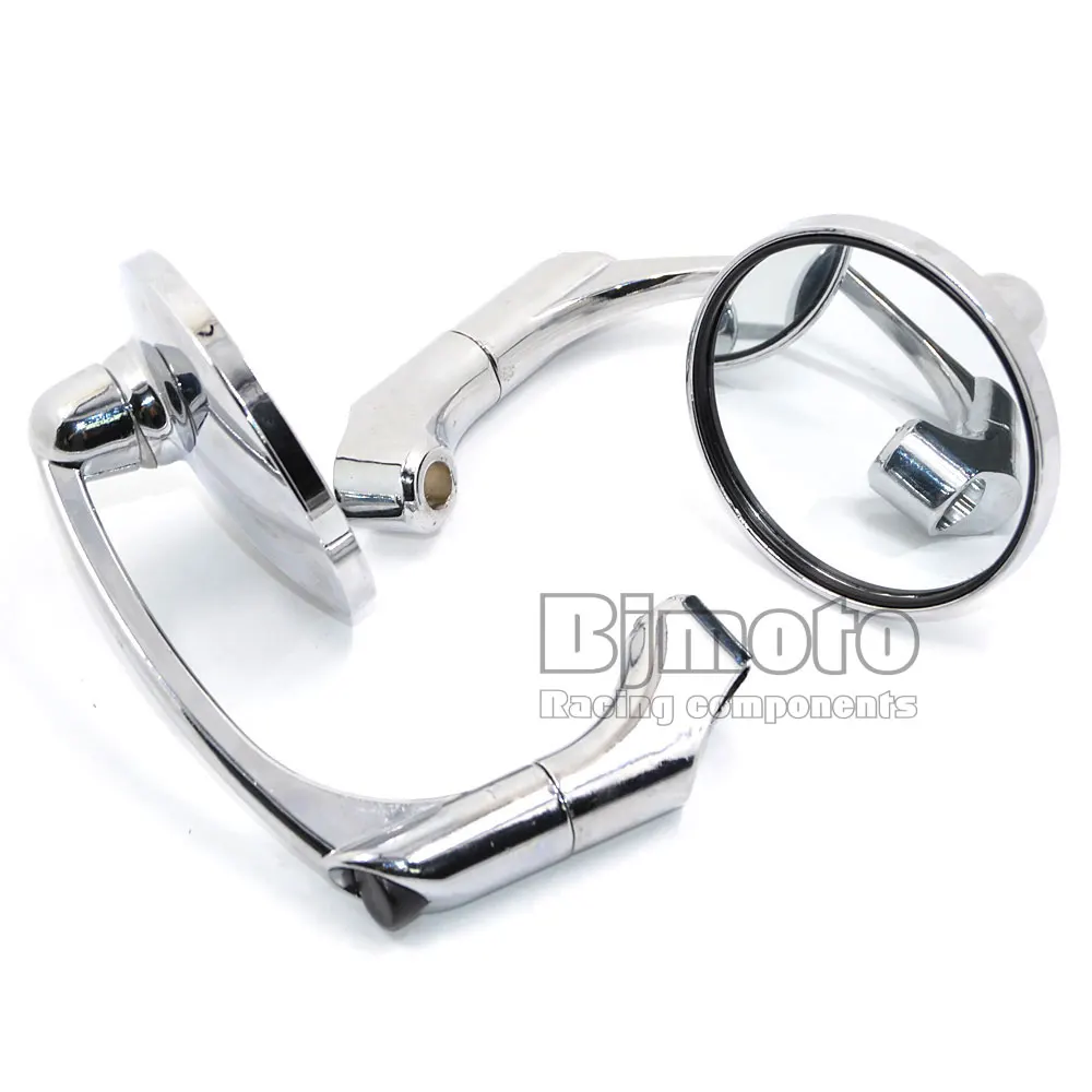 Универсальные алюминиевые хромированные задние боковые зеркала BJMOTO для