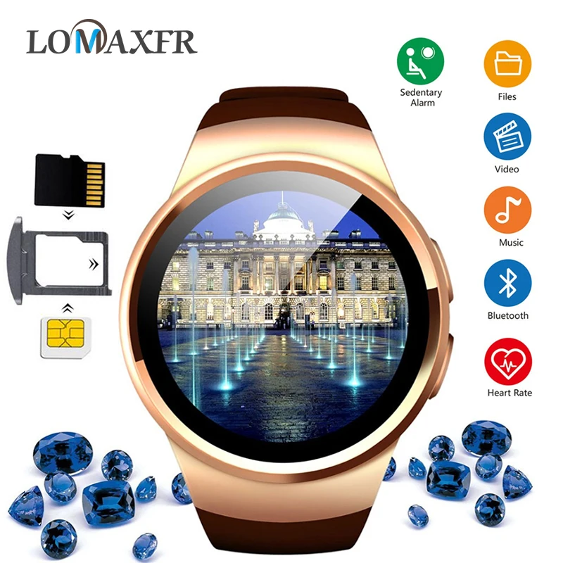 Умные часы с bluetooth мужские телефоном и sim картой мужской браслет для женщин