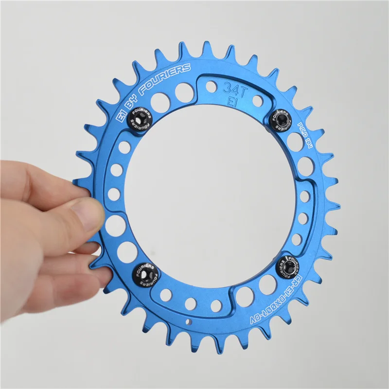 Fouriers MTB CNC Велосипедное овальное одинарное кольцо PCD BCD 104 мм цепное кольцо для M590 M610 M780 M785 болты узкая широкая зубчатая цепь