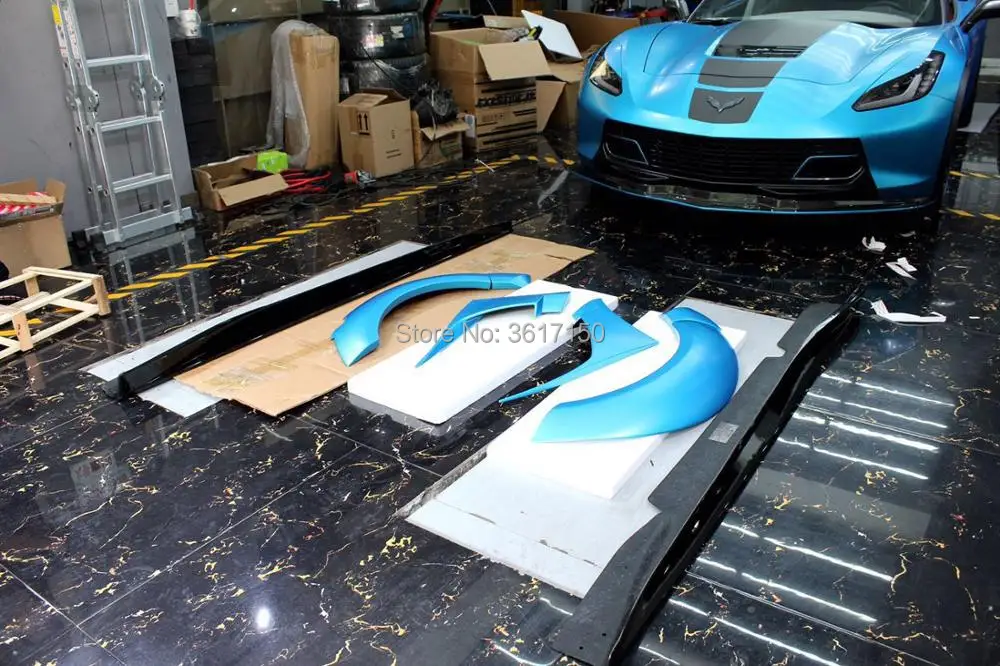 Воздушный поток крыло Задние вспышки для Corvette C7 2014 2015 из 7 шт./компл. стайлинга
