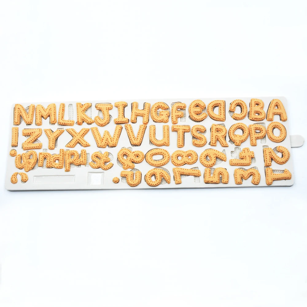 

Silicone Fondant Cake Mold Biscuit Molds English Alphabet Digital Chocolate Mould Baking Tool for Cake Decoration Silicone Mould