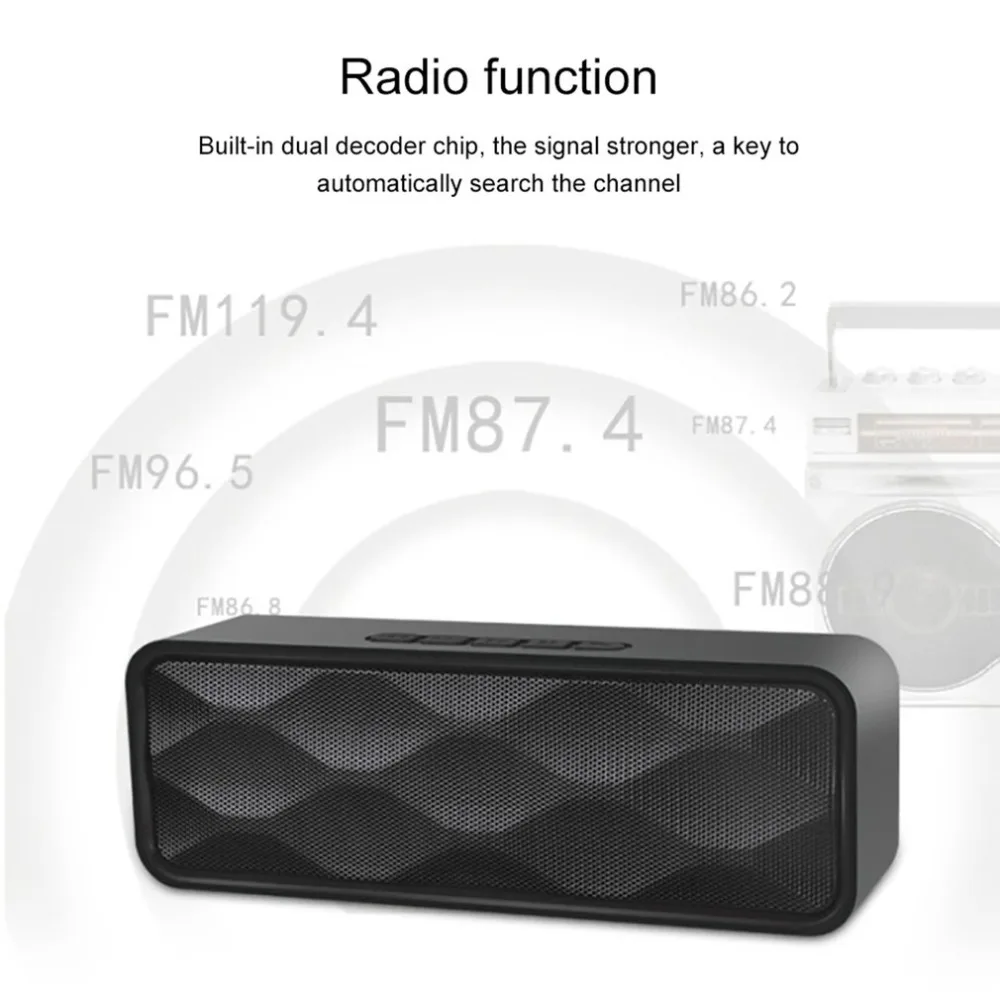 SC211 Bluetooth Динамик стерео Портативный мультимедийный ноутбук USB TF/U диска бас пушки