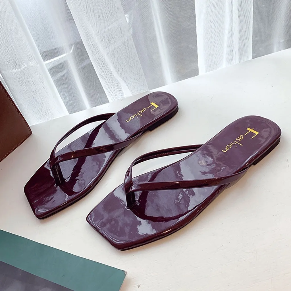 Женские сандалии SAGACE на плоской подошве простые босоножки с квадратным носком