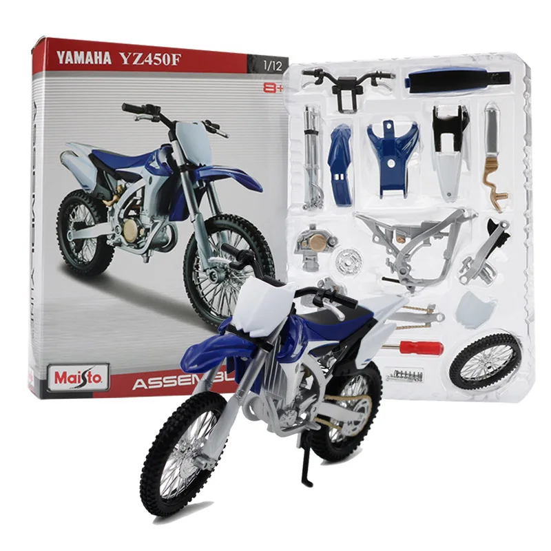 Maisto 1:12 сплав собранная модель мотоцикла Игрушка YZ450F внедорожный двигатель велосипед строительные наборы обучающие игрушки для мальчиков подарок