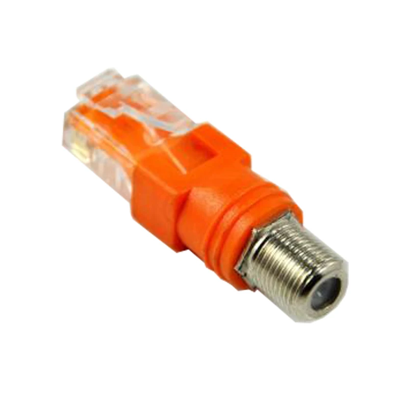 10 шт./лот F тип соединитель RF Женский к RJ45 Мужской коаксиальный бочонок Адаптер
