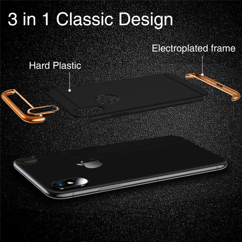 Роскошный чехол 3 в 1 для iPhone 7 8 6 6s 5 5s SE X съемный Plus сумка|Бамперы| |