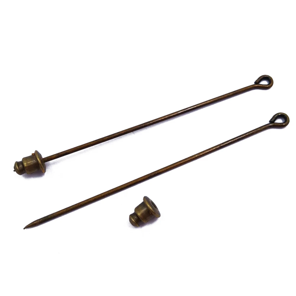 

Античная бронза, 1000 шт., 60 мм, острые зажимы для хиджаба, броши, булавки с задней палочкой, булавка для лацкана, клатч JZJZ005