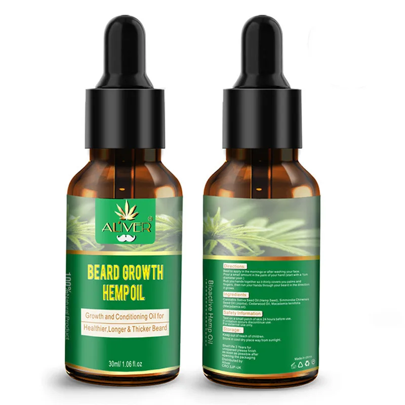 Жидкий кондиционер для роста бороды с пеньковым маслом уход за усами увлажняющий