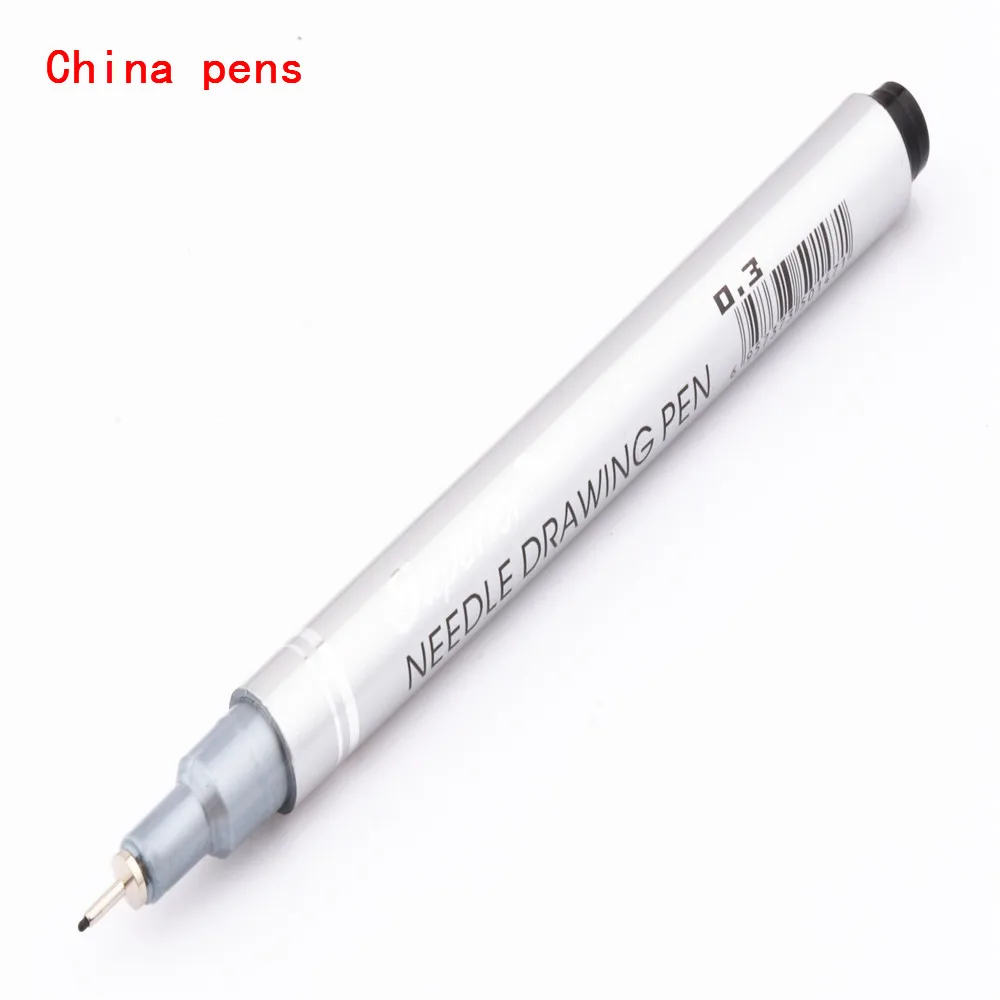 Чернила черный Micron Neelde ручка для рисования водонепроницаемый пигмент тонкая линия эскиз Маркеры Ручка для письма ручной краски аниме товары для рукоделия - Цвет: 03