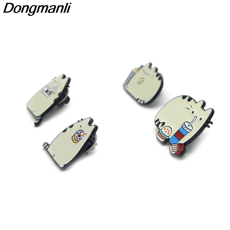 B2133 Dongmanli ювелирные изделия милый кот металл эмаль значок броши на одежду ювелирные изделия аксессуары