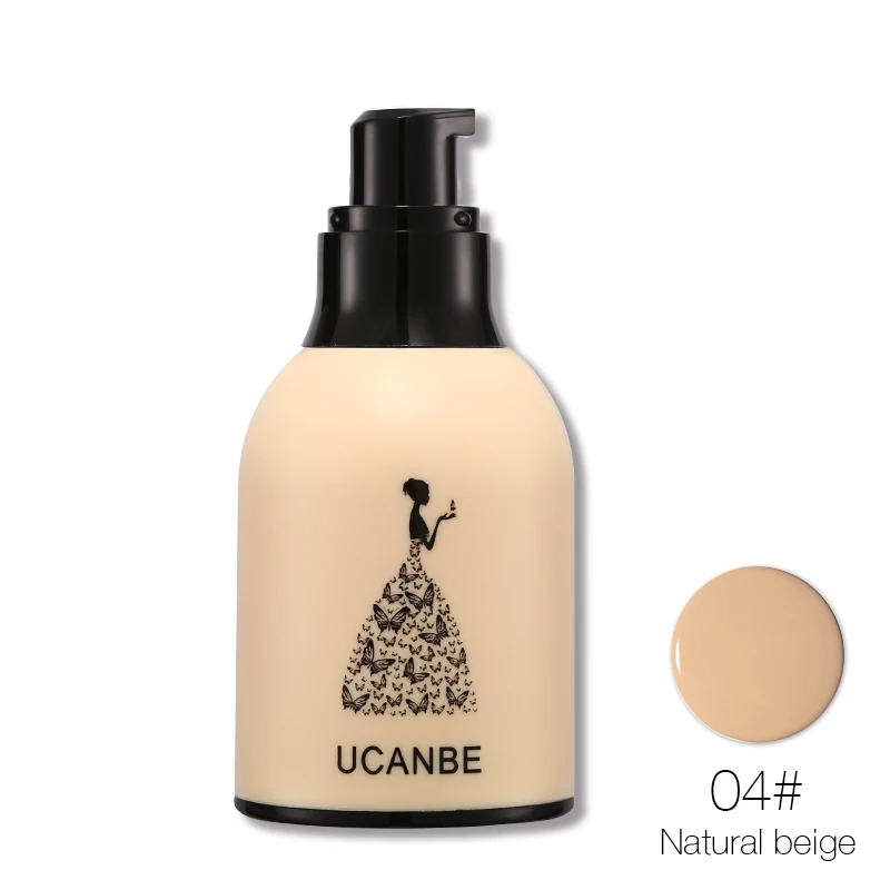 04 Natural Beige Новые поступления UCANBE основа для лица макияж бутылки молока форма Жидкая Основа матовая и пористая - Цвет: 04 Natural Beige