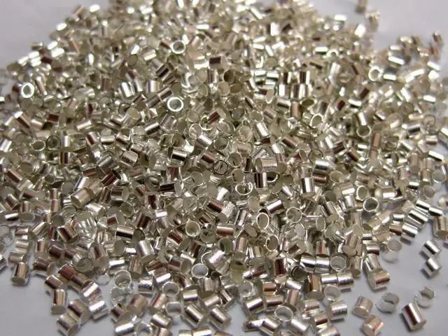 2000 шт серебряных золотых металлических бронзовых обжимных наконечников 2 мм|findings