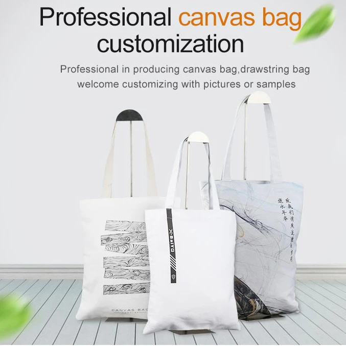 20 Pcs/Lot Custom Canvas Tote Bag Print Logo Text Daily Use Handbag Eco Ecologicas Reusable Shopping Recycle Large Capacity | Багаж и