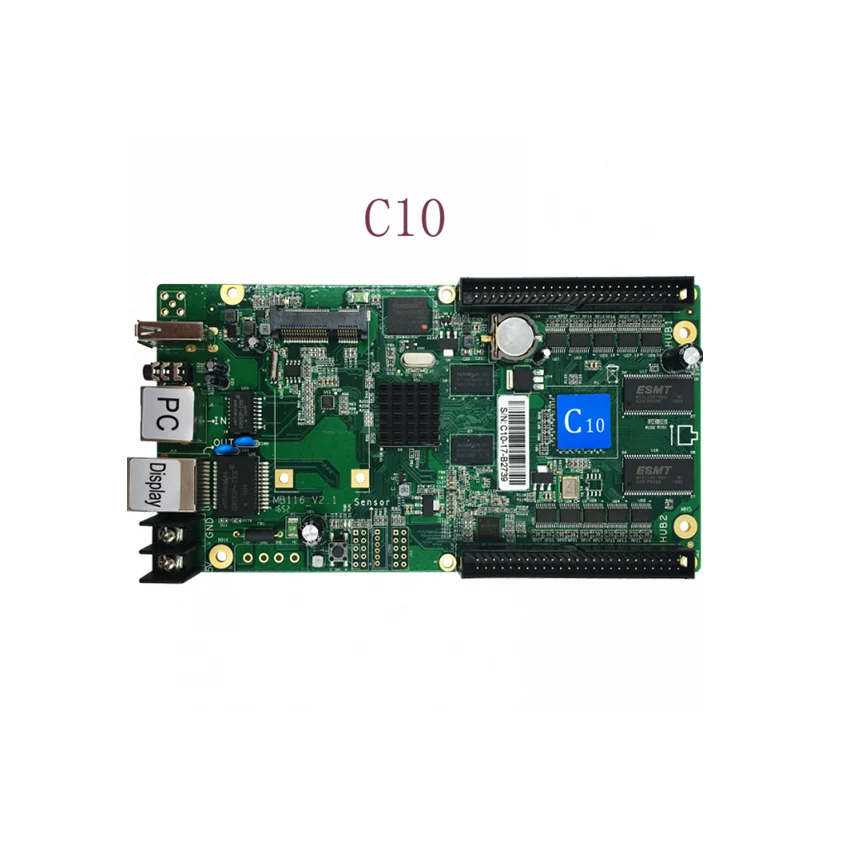 Асинхронная карта HD-C10 HUB75 интерфейс передачи данных RGB полноцветный светодиодный дисплей контрольная карта, 112x1024 пикселей, wifi LAN Карта контроля USB