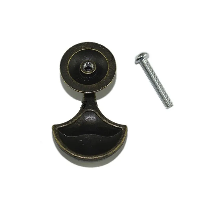 Vintage Umbrella Handle Drawer Wardrobe Door Alloy Chinese Furniture Hardware Bronze Tone 29*48mm 10Pcs | Обустройство дома