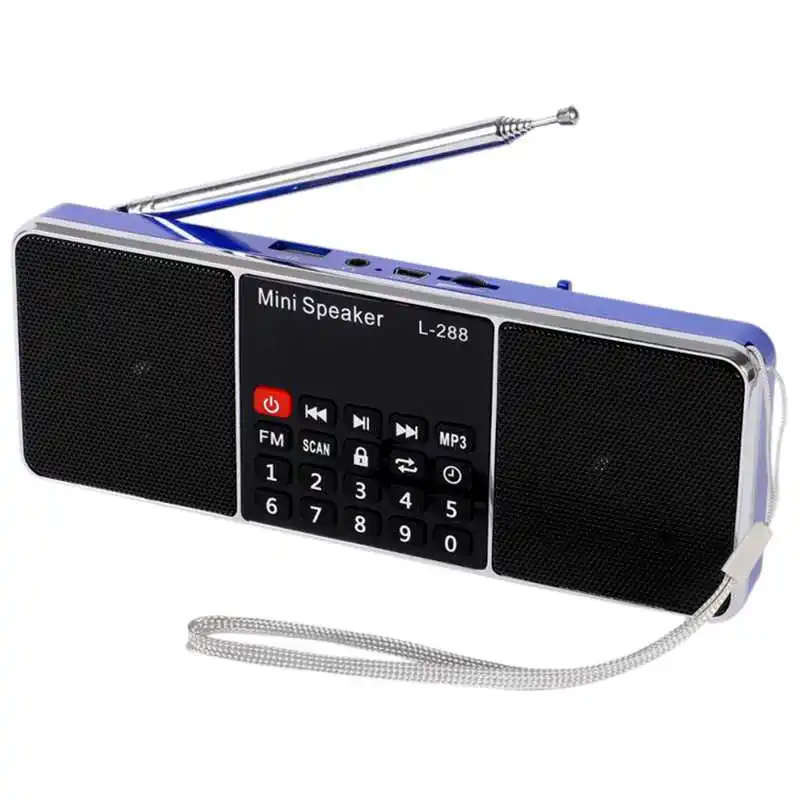 Портативная мини колонка с FM радио стереозвук TFCard usb диск ЖК экран регулятор