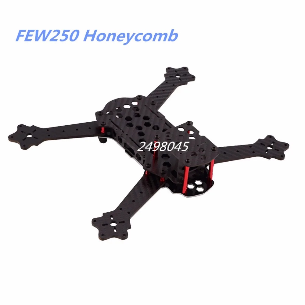 Квадрокоптер FEW250 Honeycomb PK QAV250 FPV мини-Квадрокоптер беспилотник из углеродного