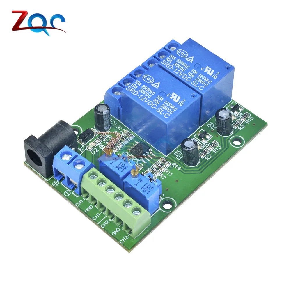 12V 2-Channel 4CH 2CH 1CH LM393 DC 5 в 12 В 24 в 1 2 4 канала напряжения компаратор стабильный идеальный LM393 Модуль сравнения доска - Цвет: 12V 2-Channel