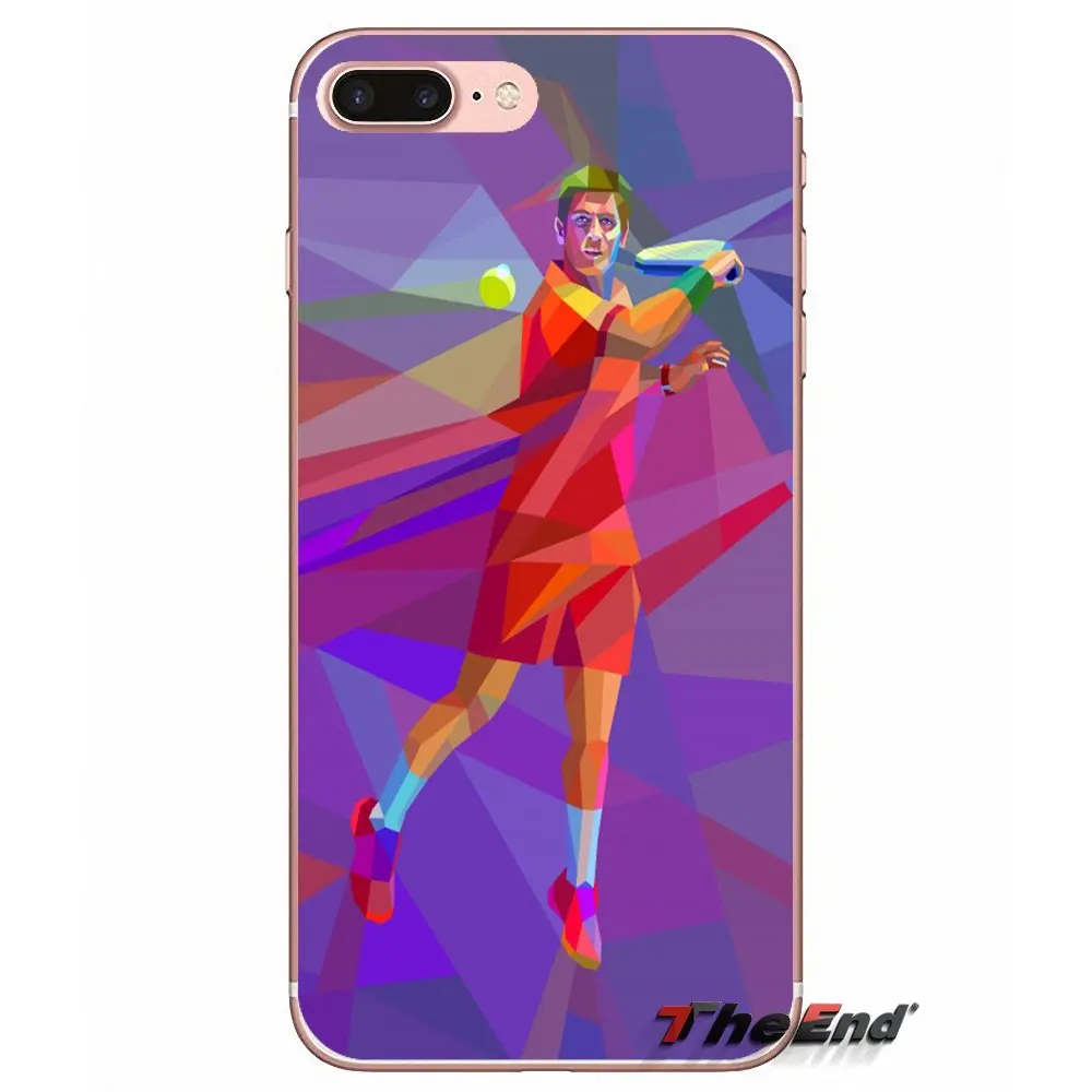 Прозрачный чехол из ТПУ для iPhone X 4 4S 5 5S 5C SE 6 6S 7 8 Plus Samsung Galaxy J1 J3 J5 J7 A3 A5 2016 2017 play tennis ball