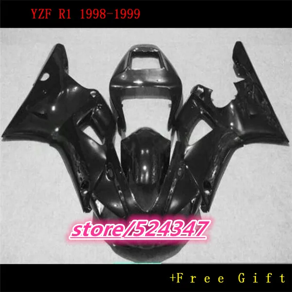 

Fei-Motorcycle plastic fairings kit for 1998 1999 YZFR1 98 99 YZF R1 all black road/racing fairing bodywork set