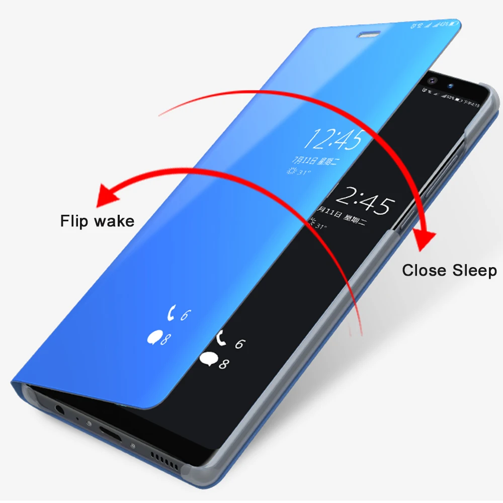 Чехол для Motorola One Power роскошный откидной прозрачный зеркальный чехол с подставкой