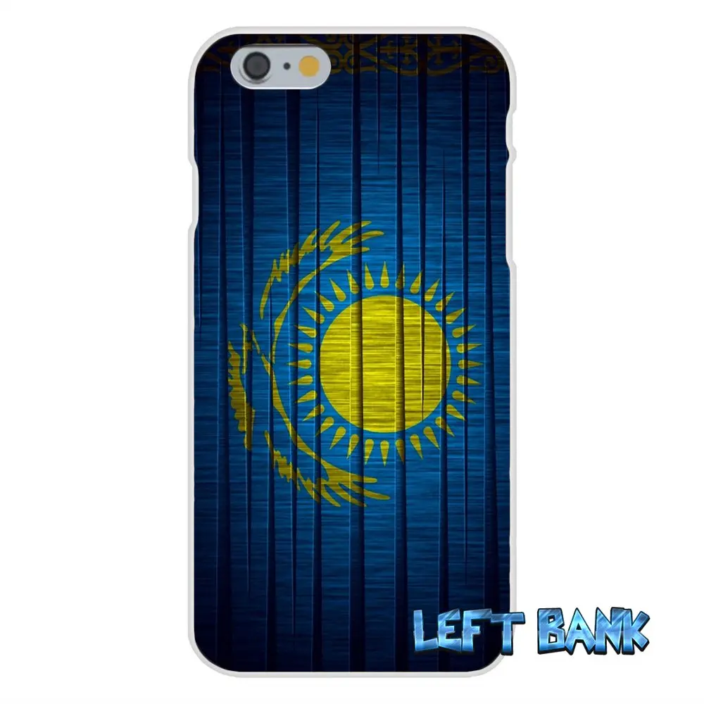 Мягкий силиконовый чехол из ТПУ с флагом Казахстана для iPhone 4 4S 5 5S 5C SE 6 6S 7 Plus|case for