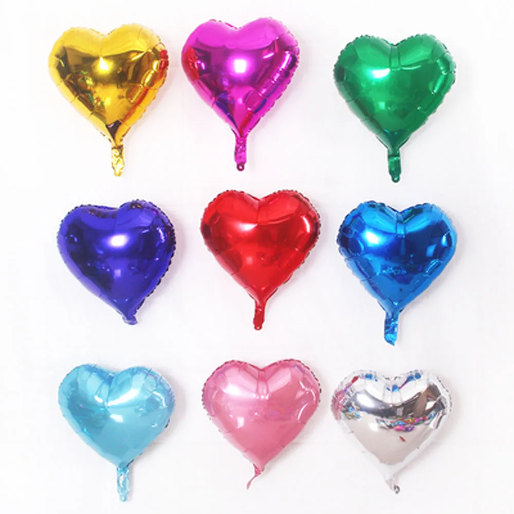 

5pcs 18 inch Helium Foil Balloons Heart Shape Balloon for Wedding Room Birthday Party Decor Valentine's Day Supplies