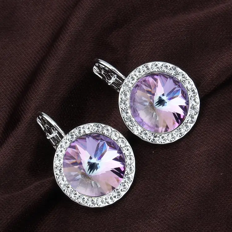Plating Platinum Новые Кристальные серьги женские висячие серьги модные высококачественные серьги золотого цвета(E0073-2 - Окраска металла: Plating Platinum