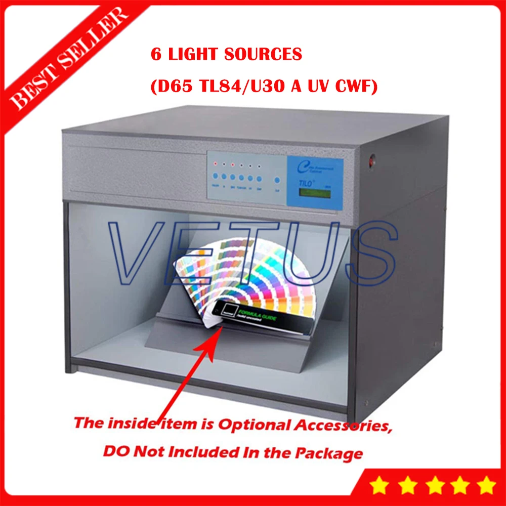 6 источников светильник D65 TL84 U30 A UV CWF для оценки цвета коробка цветной шкаф M60