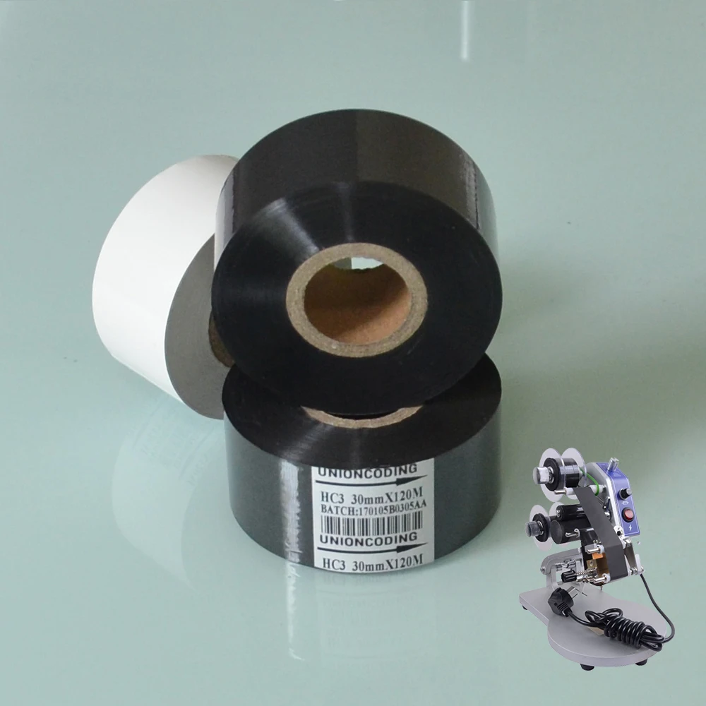 

Black Width 25mm length 100m hot date stamping foil for packing bags