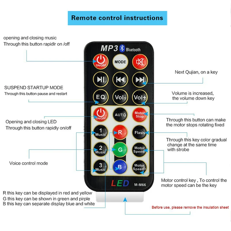 6 цветов LED Bluetooth дискотека свет с MP3 плеером спикер сценический вращающийся Lumiere