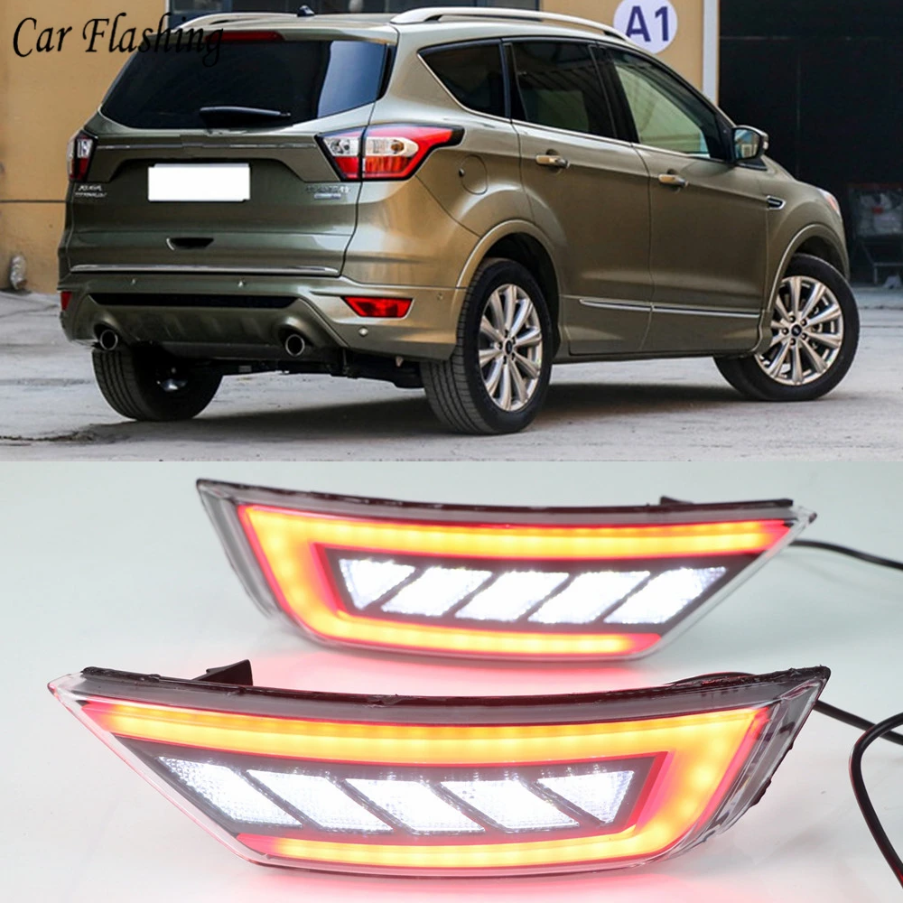 Для Ford Escape Kuga 2013 автомобиля ось правого заднего бампера отражатель фары Задний противотуманный фонарь в сборе