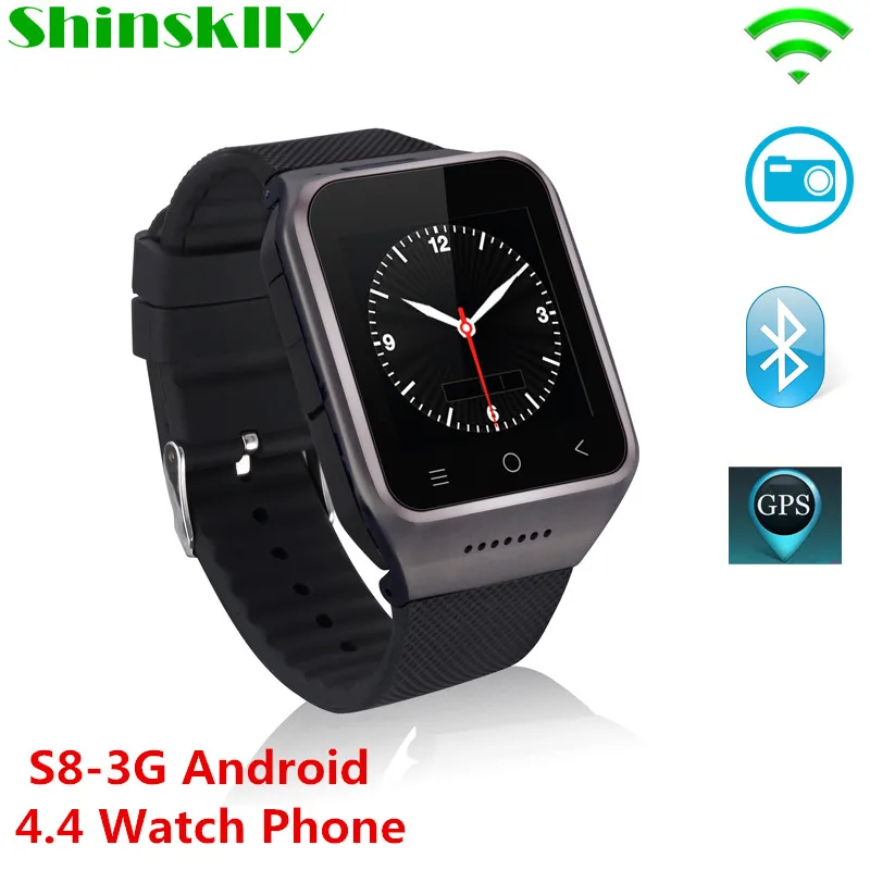 S8 3G смартфон Bluetooth Смарт часы Android 4 MTK6572 двухъядерный GPS 2.0MP камера WCDMA WiFi MP3 MP4 Smartwatch