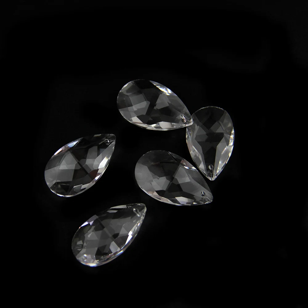 30 шт./лот бесплатная доставка Хрустальная граненая подвеска в форме слезы 38 мм