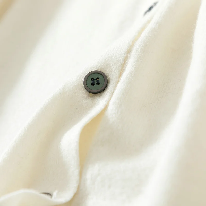 Женский кашемировый кардиган на весну и осень свитер вязаный с лацканами 2019 |