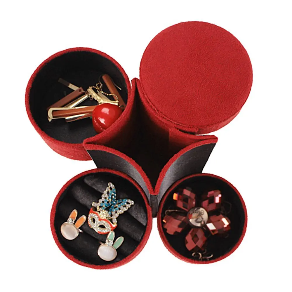 3 уровневая мини бархатная коробка для ювелирных изделий органайзер отделение