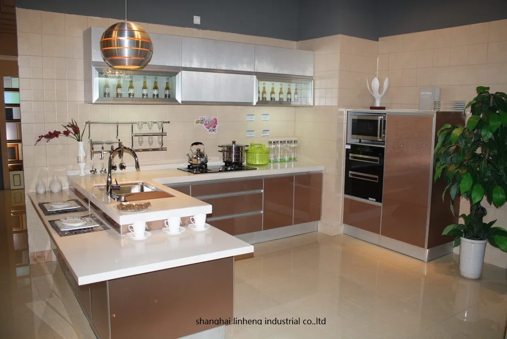Современный глянцевый/лаковый кухонный шкаф (стандартный)|lacquer kitchen cabinet|kitchen