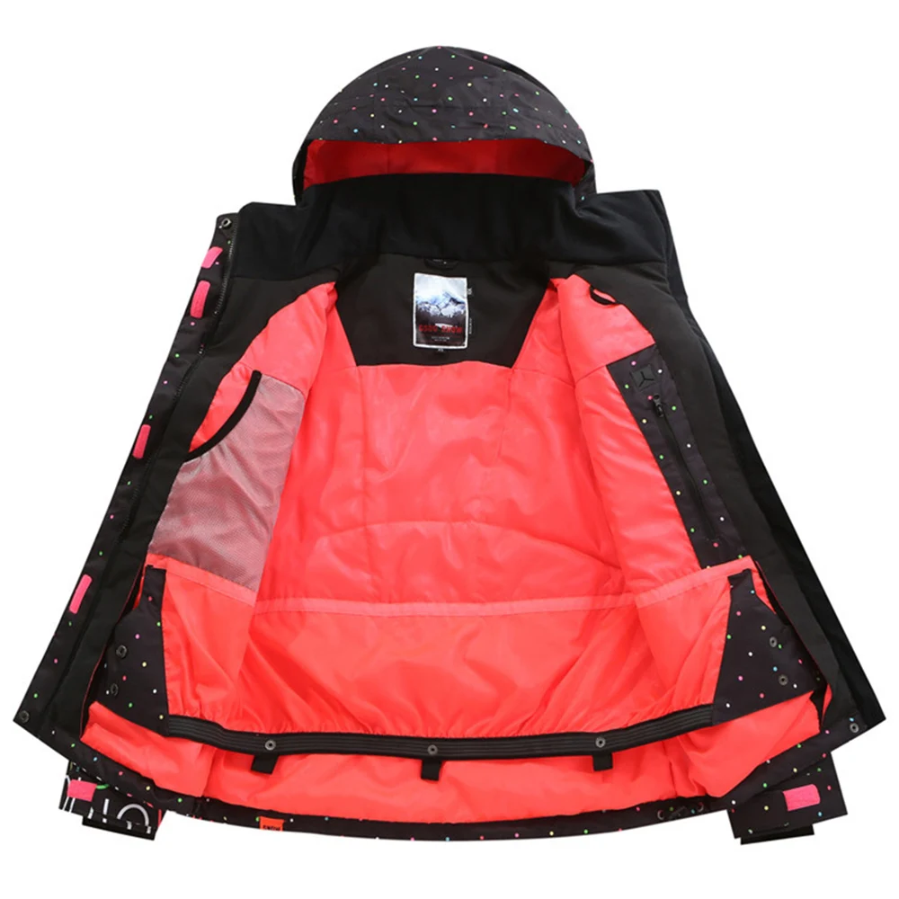 Gsou Snow Brand Водонепроницаемый лыжный костюм Для женщин лыжная куртка Брюки для девочек зимняя куртка сноуборд Брюки для девочек Горлолыжный Спортивный костюм Для женщин зимняя одежда