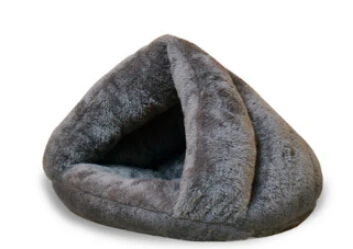 Серый Собачья кошка пещера Igloo клетки кровать корзина дом Котенок Мягкая Уютная домашняя Подушка Питомник клетки - Цвет: Серый