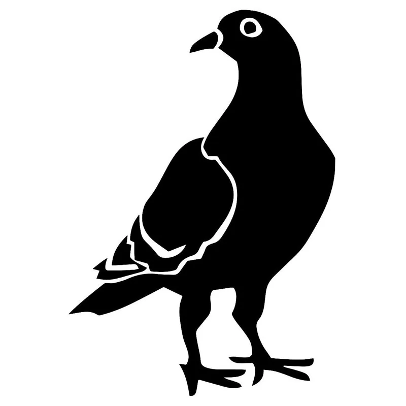 12.4*17.8CM Pigeon USA Stylish Vinyl Car Motorcycle Body Stickers Car Styling Decal Black/Silver C9-1191