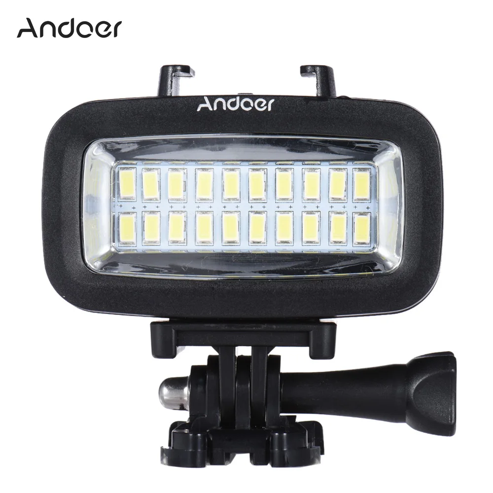 Andoer High Power 700LM Diving Video Fill-in Light LED Lighting Lamp with Diffuser for GoPro SJCAM Xiaomi Yi Action Camera | Электроника